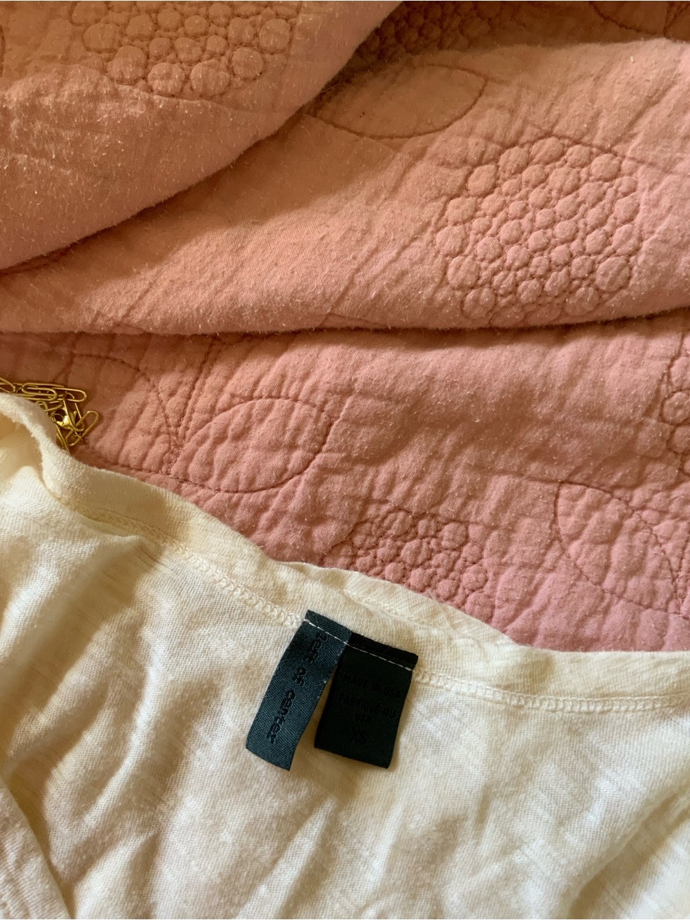 Anthropologie Left of Center Cream V-Neck Long-Sleeve Layered-Hem Top - Picture 5 of 6